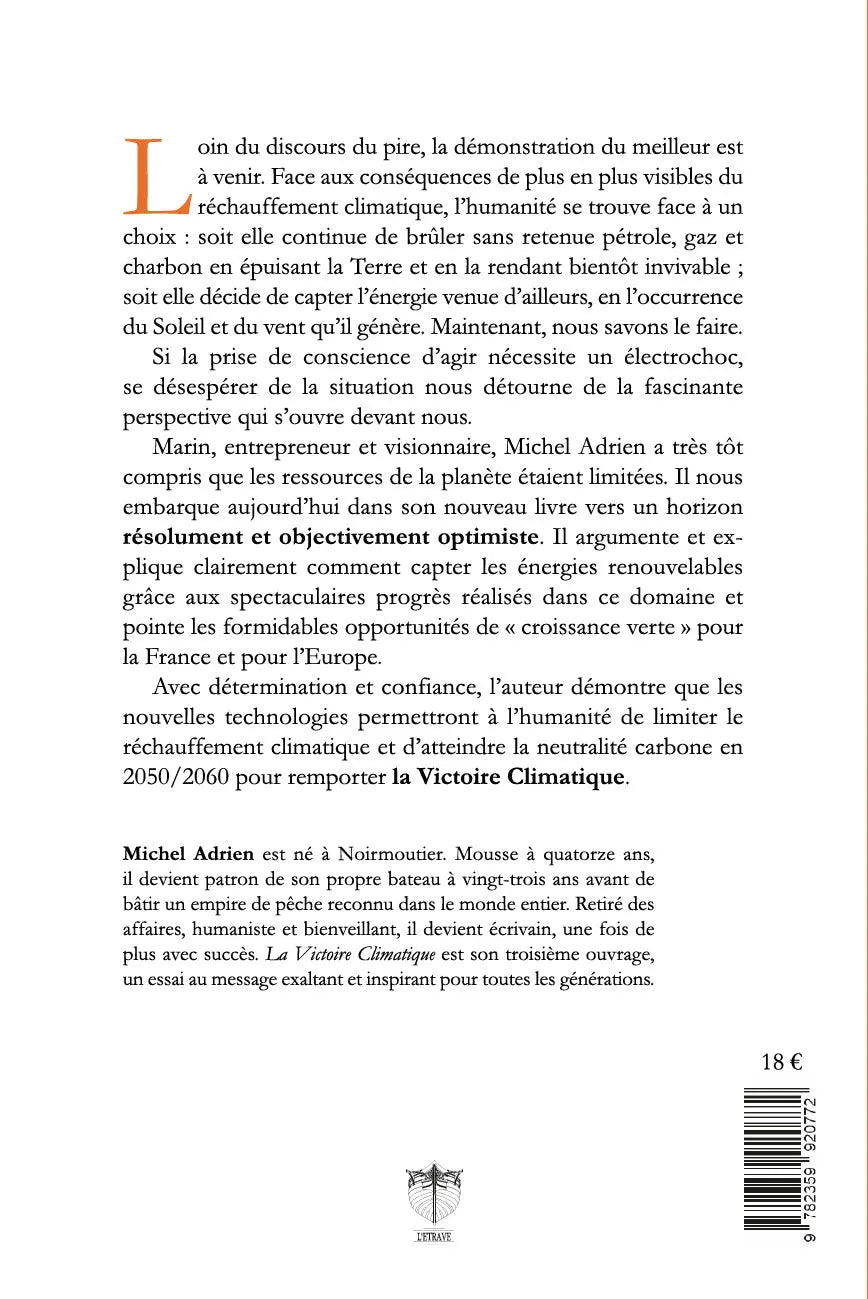 La Victoire Climatique! (2021) - Livre de Michel Adrien Vinsenk prod
