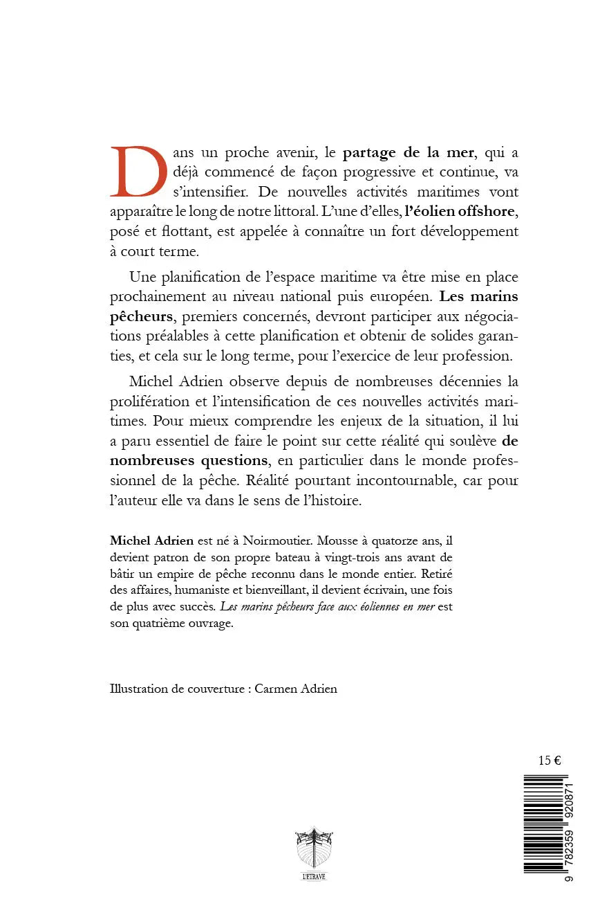 Les Marins pêcheurs face aux Éoliennes en mer (2022) - Livre de Michel Adrien Vinsenk prod